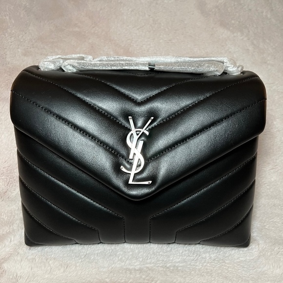 NEW YSL LOULOU Small in Quilted Leather - Black with Silver Hardware - Picture 1 of 13